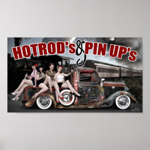 FuelFoto - hot rod & Pin acima do poster
