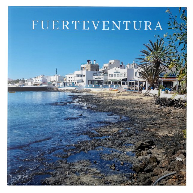 Fuerteventura Corralejo vê azulejo cerâmico (Frente)