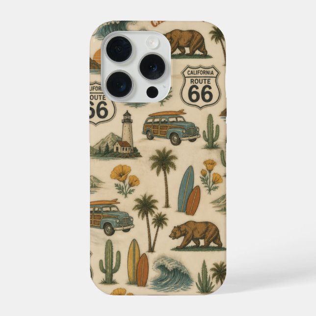 Fuga Costeira Retro Califórnia Rota 66 (Verso)