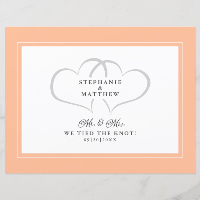 Fuga Romântica Nós Amarramos o Nó Sr & Sra Peach C (Frente)