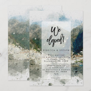 fugimos do convite para casamento da watercolor it