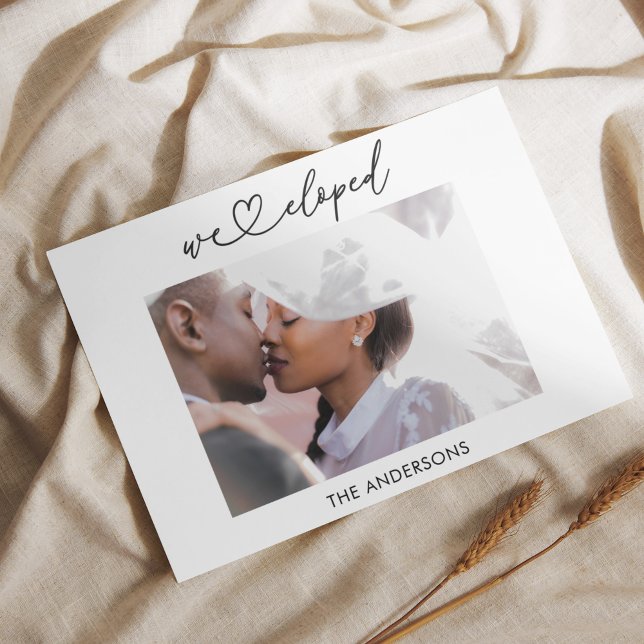 Fugimos Juntos Anúncio de Casamento com código QR (Criador carregado)