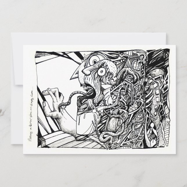 Fugindo de terror de uma sala vazia... Cartão de F (Frente)