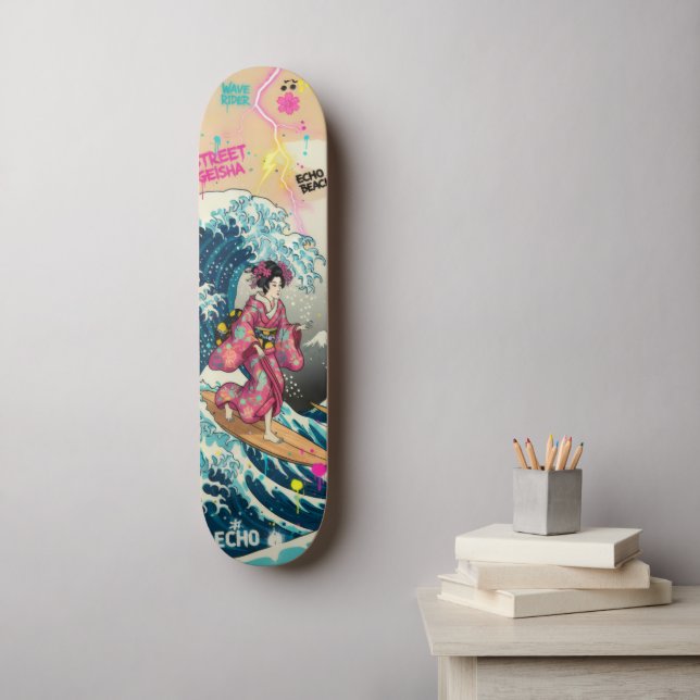 Fuji ＆Wave Skateboard Art – Japanese Spirit & Art (Arte de parede)