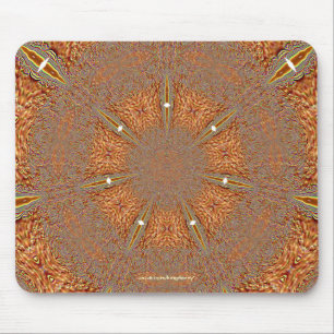 Fulgor alaranjado Mousepad do floco de neve