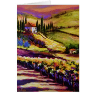 Fulgor de Toscânia pelo cartão do artista