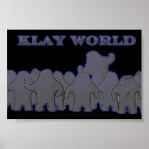 Fulgor do preto do poster do mundo de Klay