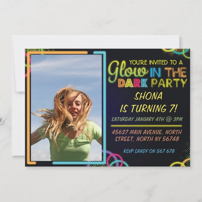 Fulgor no convite do aniversário das crianças (Frente)