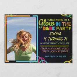 Fulgor no convite do aniversário das crianças