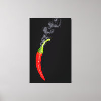 Fumando Canvas de pimenta quente quente