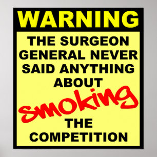 Fumar A Competição Motocross Dirt Bike Poster
