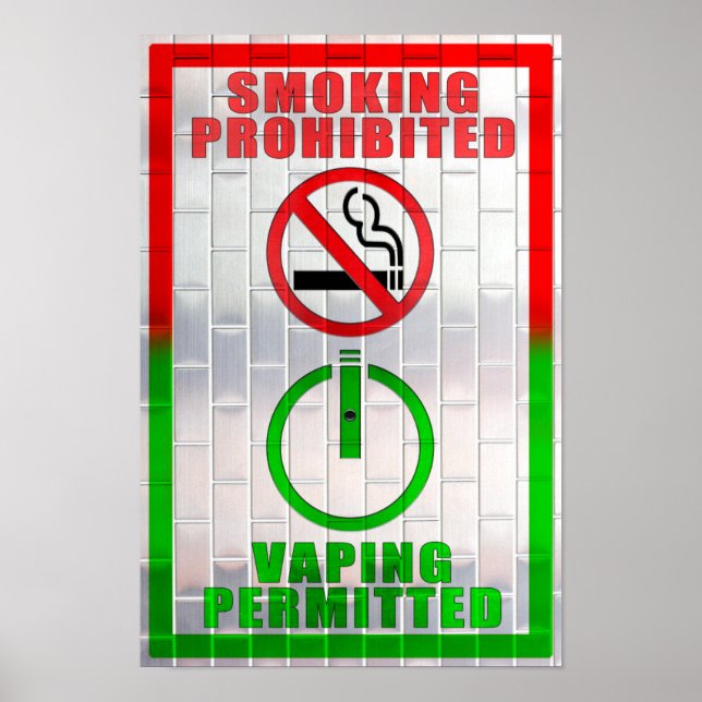 Fumar Proibido, Vaping Poster Permitido (Frente)