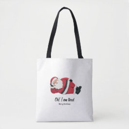 fun christmas tote bag santa humorous funny