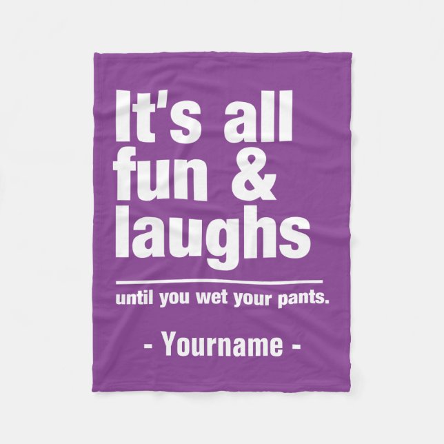 FUN & LAUGHS cobertores de cor personalizados (Frente)