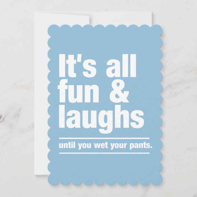 FUN & LAUGHS convites personalizados (Frente)