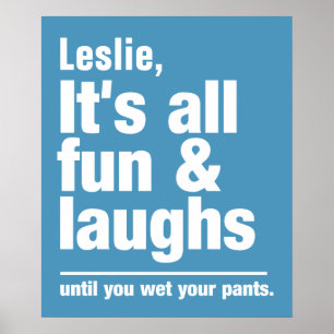 FUN & LAUGHS nome personalizado e poster de cor