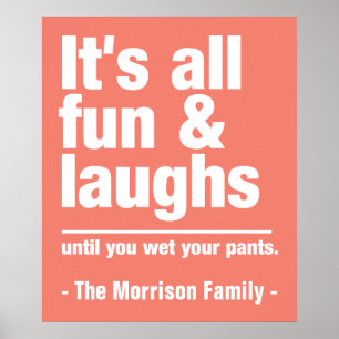 FUN & LAUGHS nome personalizado e poster de cor