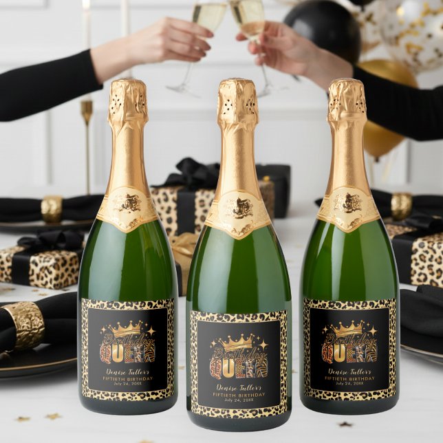 Fun Leopard Birthday Queen Fifty Birthday (Criador carregado)