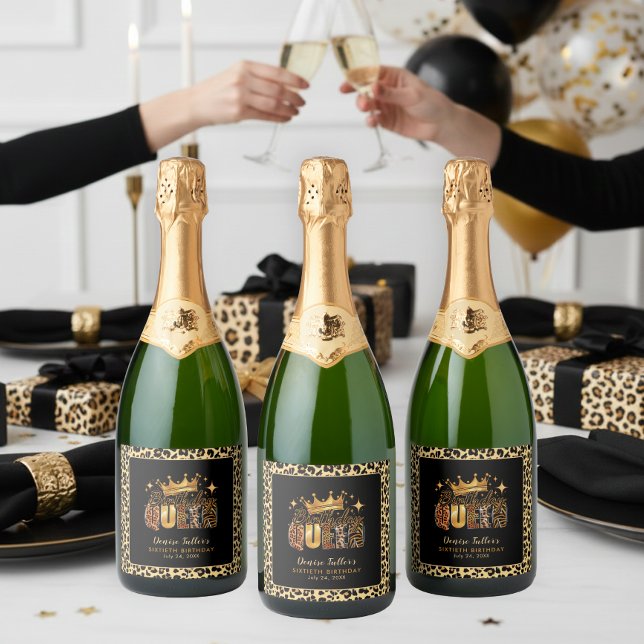 Fun Leopard Birthday Queen Sixty Birthday (Criador carregado)