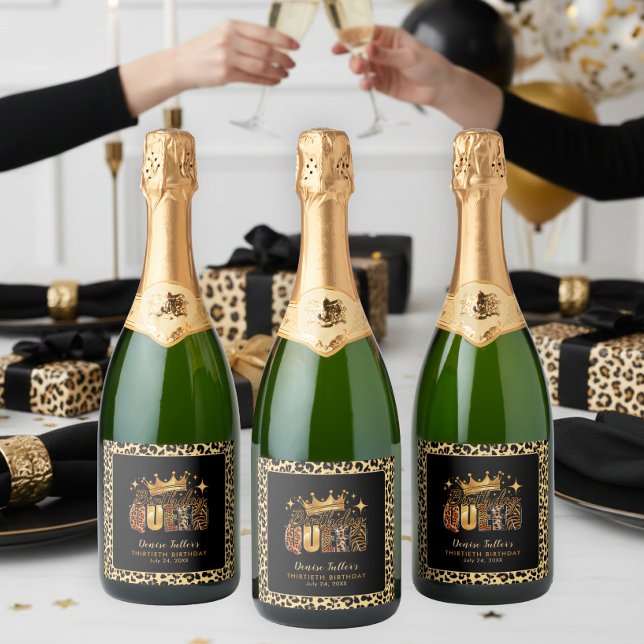 Fun Leopard Birthday Queen Thirty Birthday (Criador carregado)