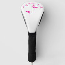 Fun "My Mom Loves Golf" Bright Pink 
