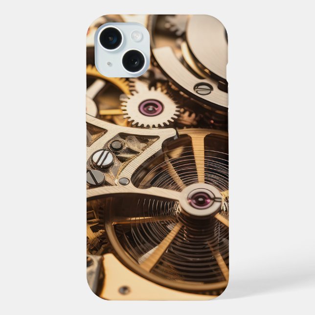 Funcionamento interno de relógio steampunk (Verso)
