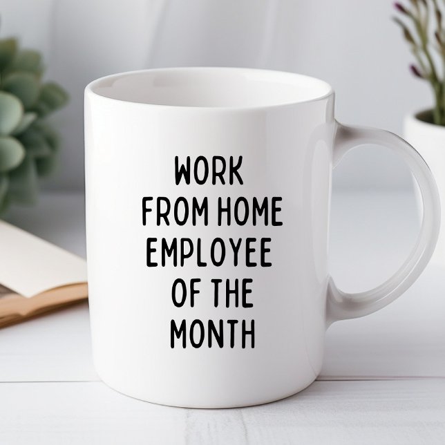 Funcionário de Trabalho em Casa Caneca de Escritór (Criador carregado)