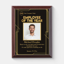 Funcionário do Ano Personalizado Geométrico Modern