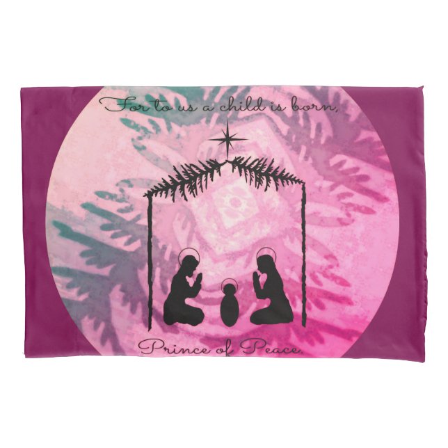 Funda de almofada da Natividade de Natal  (Frente)