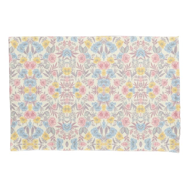  Funda de cojín Funda Botánico Acuarela – Flores   (Frente)
