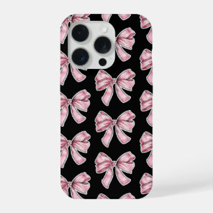 Funda de Telefone com Padrão de Laço Rosa