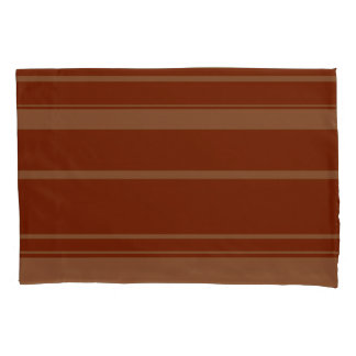 Funda de Travesseiro com Listras Marrons