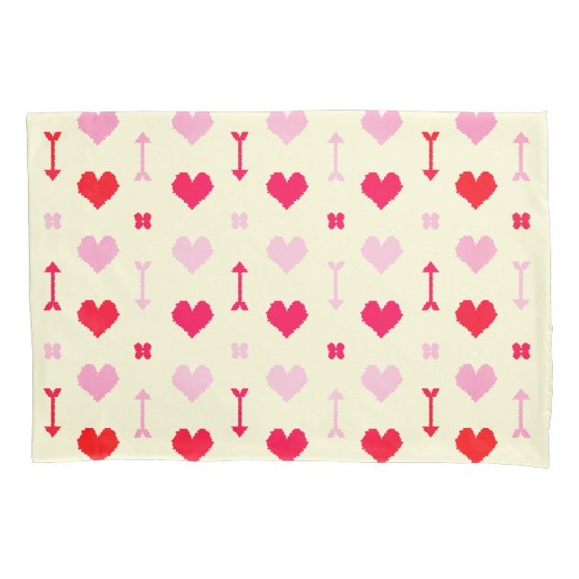 Funda de Travesseiro Corações de São Valentim Flec (Frente)