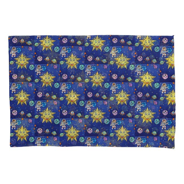 Funda de Travesseiro Padrão Sonhos de Infância (Frente)