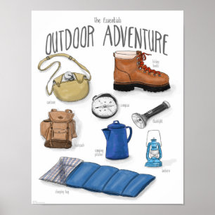 Fundamentos: Poster de acampamento da aventura