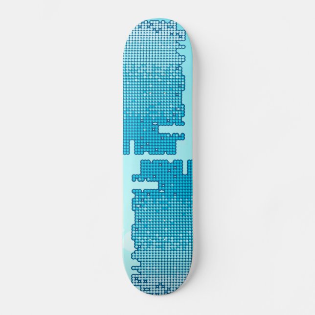 fundo abstrato em azul, skate (Frente)
