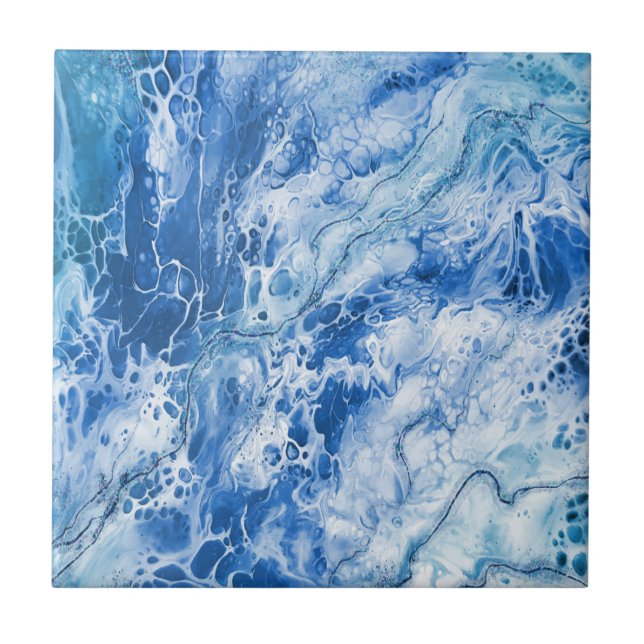 Fundo Abstrato Marble Azul (Frente)