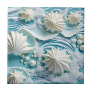 Fundo azul-claro do oceano com conchas