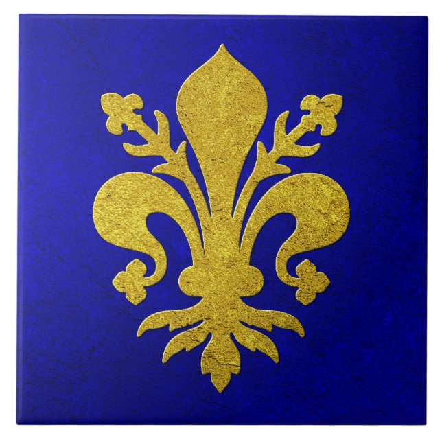 Fundo Azul Fleur-de-lis Dourado (Frente)