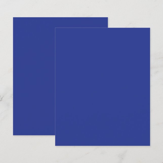Fundo Azul Profundo Sólido | Design Minimalista Ne (Frente/Verso)