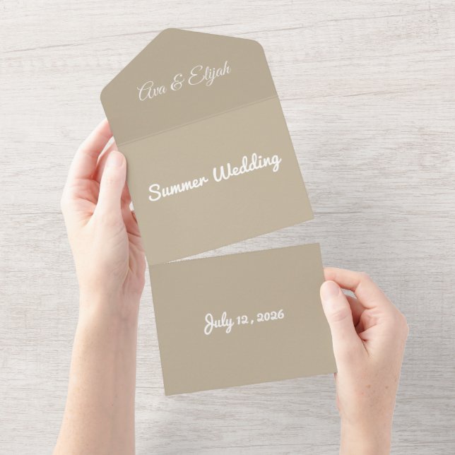 Fundo Bege Suave e Claro – Design de Casamento (Aba destacável)