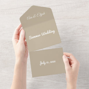 Fundo Bege Suave e Claro – Design de Casamento
