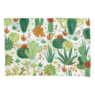Fundo Branco Cactos: Gráficos Vintage.