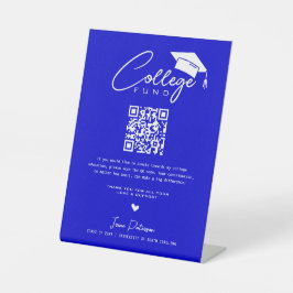 Fundo Colégio Qr Código Média Azul Graduação Moder