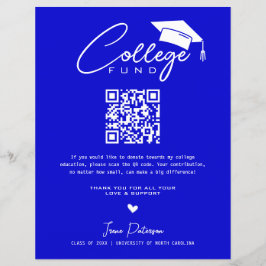 Fundo Colégio Qr Código Média Azul Graduação Moder