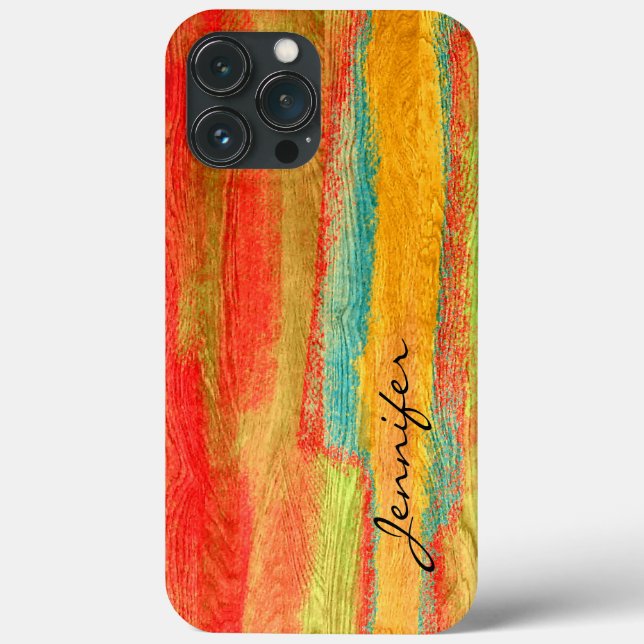 Fundo Colorido de Madeira Moderna e Graça (Verso)