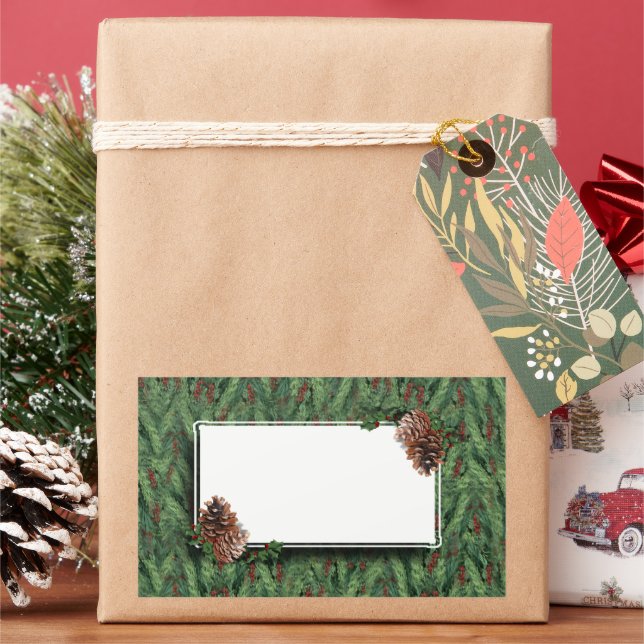 Fundo da Árvore de Natal com Etiqueta (Feriado)