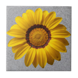 Fundo da cinza da linha Abstrato das flores amarel