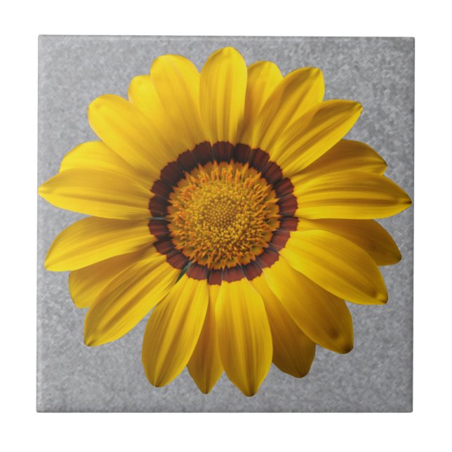 Fundo da cinza da linha Abstrato das flores amarel (Frente)