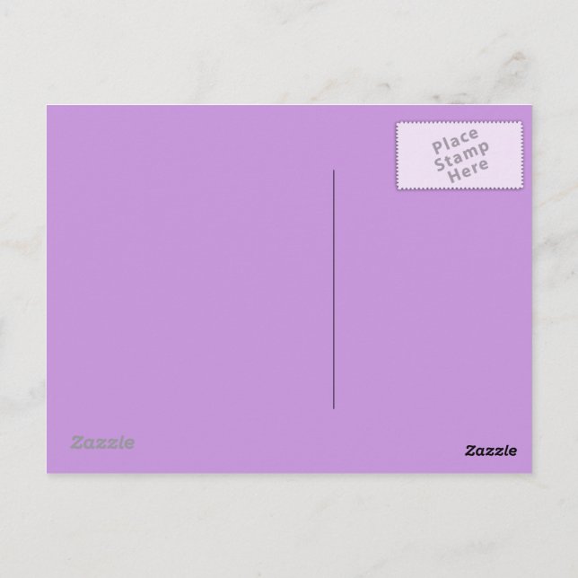 Fundo da Lavanda de Pastel no Cartão Postal (Verso)